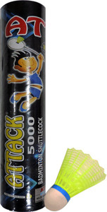 RIPR Attack 5000 badminton Shutlecock Practise Youth/kids Plastic 10pcs Plastic Shuttle - Yellow