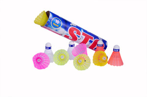 SRC STC Plastic Coloured Shuttle cocks Plastic Shuttle - Multicolor