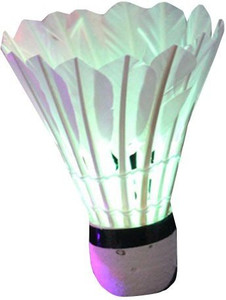 Futaba LED Badminton Nylon Shuttle - White, Pink