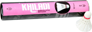 MegaPlay Khiladi Feather Shuttle - White