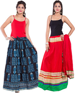 Magnus Printed Women's Regular Multicolor Skirt