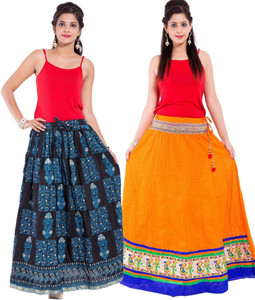 Magnus Printed Women's Regular Multicolor Skirt