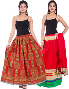 Magnus Printed Women's Regular Multicolor Skirt