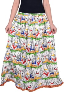 Magnus Printed Women's Wrap Around Multicolor Skirt