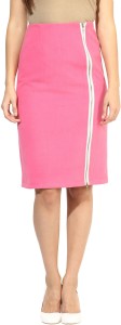 harpa solid women a-line pink skirt GR4007-PINK