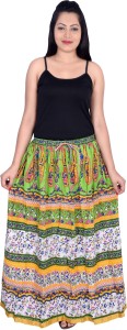 Magnus Printed Women's A-line Multicolor Skirt