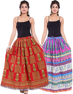 Magnus Printed Women's Regular Multicolor Skirt