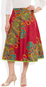Very Me Printed Women's Pleated Purple Skirt