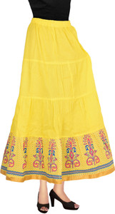 Magnus Self Design Women's Regular Multicolor Skirt