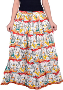 Magnus Printed Women's Wrap Around Multicolor Skirt