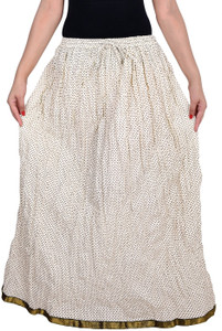 Magnus Printed Women's Pencil White Skirt
