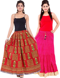 Magnus Printed Women's Regular Multicolor Skirt