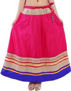 Magnus Solid Women's Regular Pink Skirt