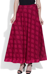Very Me Printed Women's Pleated Pink Skirt