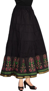 Magnus Self Design Women's Regular Multicolor Skirt