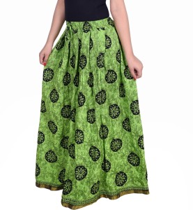 Magnus Printed Women's Pencil Green Skirt