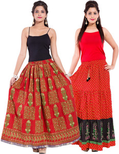 Magnus Printed Women's Regular Multicolor Skirt