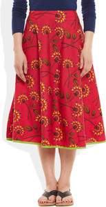 Very Me Printed Women's Pleated Pink Skirt