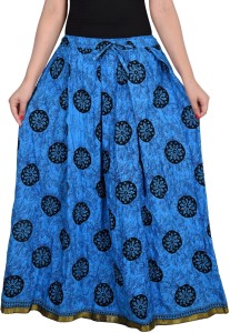 Magnus Printed Women's Pencil Blue Skirt