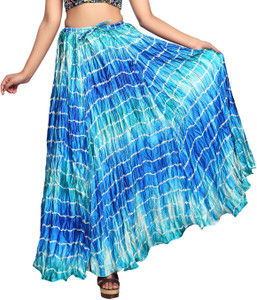 Carrel Striped Women's A-line Blue Skirt