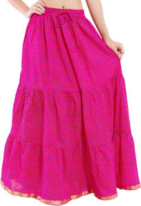 Magnus Solid Women's Regular Pink Skirt