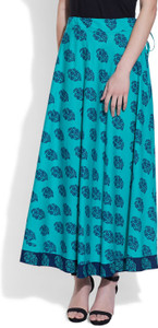 Very Me Printed Women's Pleated Blue Skirt