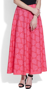 Very Me Printed Women's Pleated Pink Skirt