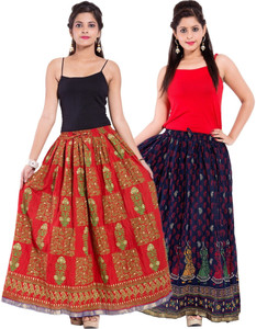 Magnus Printed Women's Regular Multicolor Skirt