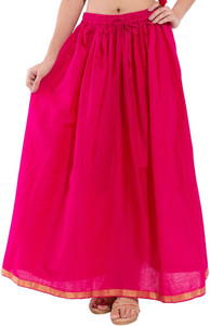 Magnus Solid Women's Regular Pink Skirt