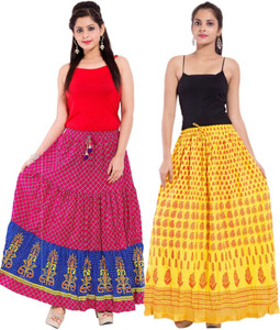 Magnus Printed Women's Regular Multicolor Skirt
