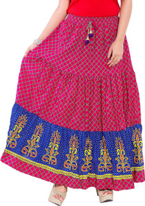 Decot Paradise Printed Women's Regular Pink Skirt