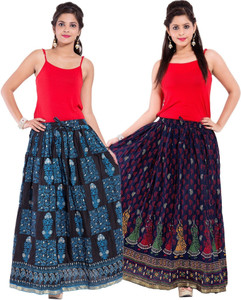 Magnus Printed Women's Regular Multicolor Skirt