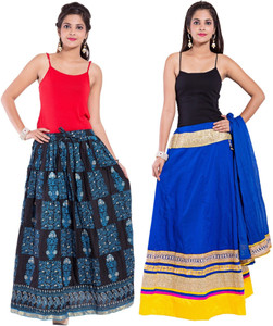 Magnus Printed Women's Regular Multicolor Skirt