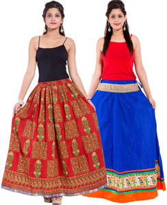 Magnus Printed Women's Regular Multicolor Skirt