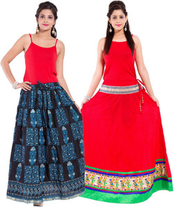 Magnus Printed Women's Regular Multicolor Skirt