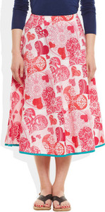 Very Me Printed Women's Pleated Pink Skirt