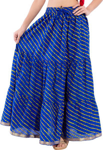 Magnus Striped Women's Regular Blue Skirt