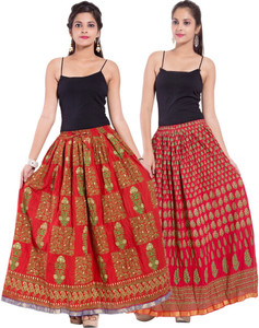 Magnus Printed Women's Regular Multicolor Skirt