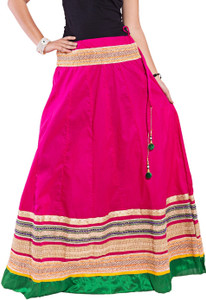Magnus Embroidered Women's Regular Pink Skirt