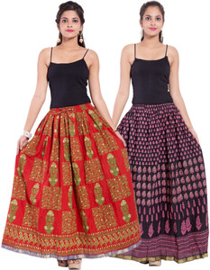Magnus Printed Women's Regular Multicolor Skirt