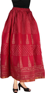 Magnus Printed Women Regular Multicolor Skirt