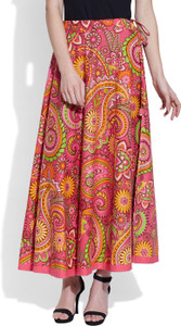 Very Me Printed Women's Pleated Pink Skirt