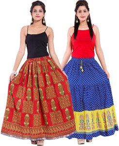 Magnus Printed Women's Regular Multicolor Skirt
