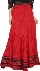 The Doyle Collection Solid Women's Regular Red Skirt