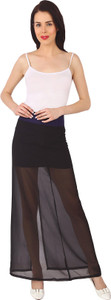 Ashtag Solid Women's A-line Black Skirt