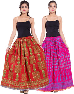 Magnus Printed Women's Regular Multicolor Skirt
