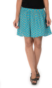 Goodwill Impex Printed Women's Regular Blue Skirt