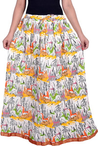 Magnus Printed Women's Wrap Around Multicolor Skirt