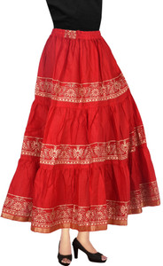 Magnus Printed Women Regular Multicolor Skirt