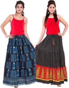 Magnus Printed Women's Regular Multicolor Skirt